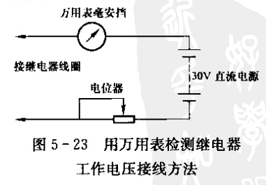 用万用表检测继电器工作电压接线方法
