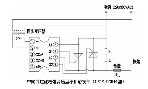 单向可控硅增强调压型移相触发器(LSJK-SCRH型)